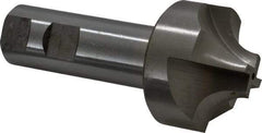 Interstate - 9/16" Radius, 1-5/16" Mill Diam, 4 Flute High Speed Steel Corner Rounding End Mill - Single End, Uncoated, 4-1/4" OAL, 1" Shank Diam - Benchmark Tooling