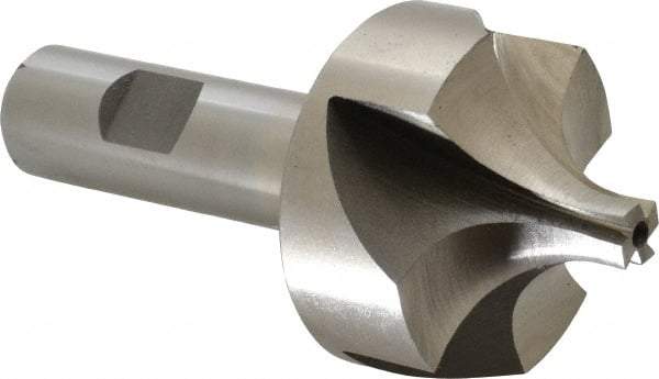 Interstate - 5/8" Radius, 1-15/16" Mill Diam, 4 Flute High Speed Steel Corner Rounding End Mill - Single End, Uncoated, 4" OAL, 3/4" Shank Diam - Benchmark Tooling