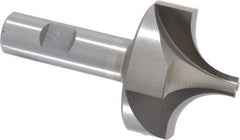 Interstate - 13/16" Radius, 2-1/4" Mill Diam, 4 Flute High Speed Steel Corner Rounding End Mill - Single End, Uncoated, 4-1/8" OAL, 3/4" Shank Diam - Benchmark Tooling
