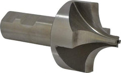 Interstate - 13/16" Radius, 2-1/4" Mill Diam, 4 Flute High Speed Steel Corner Rounding End Mill - Single End, Uncoated, 4-5/16" OAL, 1" Shank Diam - Benchmark Tooling