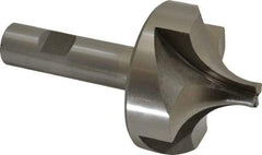 Interstate - 27/32" Radius, 2-1/2" Mill Diam, 4 Flute High Speed Steel Corner Rounding End Mill - Single End, Uncoated, 4-1/2" OAL, 3/4" Shank Diam - Benchmark Tooling
