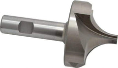 Interstate - 1" Radius, 2-5/8" Mill Diam, 4 Flute High Speed Steel Corner Rounding End Mill - Single End, Uncoated, 4-1/2" OAL, 3/4" Shank Diam - Benchmark Tooling