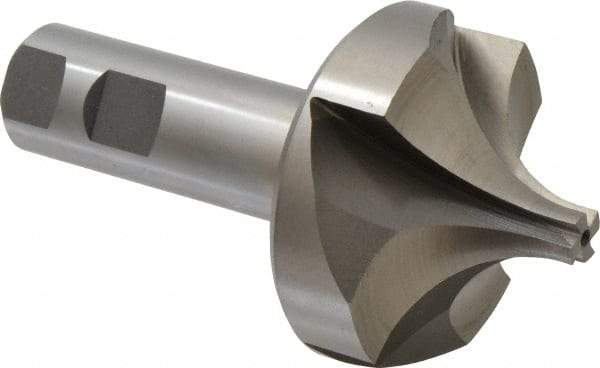 Interstate - 1" Radius, 2-5/8" Mill Diam, 4 Flute High Speed Steel Corner Rounding End Mill - Single End, Uncoated, 4-3/4" OAL, 1" Shank Diam - Benchmark Tooling