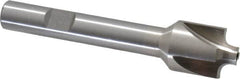 Interstate - 1/8" Radius, 5/8" Mill Diam, 4 Flute High Speed Steel Corner Rounding End Mill - Single End, Uncoated, 3" OAL, 3/8" Shank Diam - Benchmark Tooling