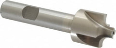 Interstate - 13/64" Radius, 7/8" Mill Diam, 4 Flute High Speed Steel Corner Rounding End Mill - Single End, Uncoated, 3-1/8" OAL, 1/2" Shank Diam - Benchmark Tooling