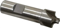 Interstate - 13/64" Radius, 7/8" Mill Diam, 4 Flute High Speed Steel Corner Rounding End Mill - Single End, Uncoated, 3-1/8" OAL, 3/4" Shank Diam - Benchmark Tooling