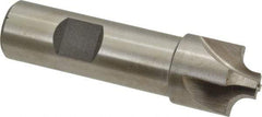 Interstate - 7/32" Radius, 7/8" Mill Diam, 4 Flute High Speed Steel Corner Rounding End Mill - Single End, Uncoated, 3-1/4" OAL, 3/4" Shank Diam - Benchmark Tooling