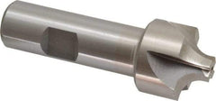 Interstate - 19/64" Radius, 1-1/8" Mill Diam, 4 Flute High Speed Steel Corner Rounding End Mill - Single End, Uncoated, 3-1/4" OAL, 3/4" Shank Diam - Benchmark Tooling