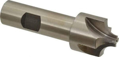 Interstate - 11/32" Radius, 1-1/8" Mill Diam, 4 Flute High Speed Steel Corner Rounding End Mill - Single End, Uncoated, 3-1/2" OAL, 3/4" Shank Diam - Benchmark Tooling