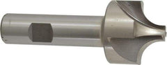 Interstate - 1/2" Radius, 1-1/2" Mill Diam, 4 Flute High Speed Steel Corner Rounding End Mill - Single End, Uncoated, 3-7/8" OAL, 3/4" Shank Diam - Benchmark Tooling