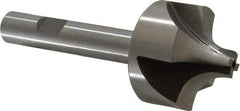 Interstate - 1/2" Radius, 1-1/2" Mill Diam, 4 Flute High Speed Steel Corner Rounding End Mill - Single End, Uncoated, 3-7/8" OAL, 1/2" Shank Diam - Benchmark Tooling