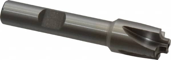 Interstate - 5/64" Radius, 1/2" Mill Diam, 4 Flute Cobalt Corner Rounding End Mill - Single End, Uncoated, 2-1/2" OAL, 3/8" Shank Diam - Benchmark Tooling