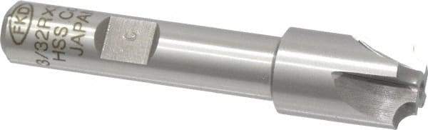 Interstate - 3/32" Radius, 1/2" Mill Diam, 4 Flute Cobalt Corner Rounding End Mill - Single End, Uncoated, 2-1/2" OAL, 3/8" Shank Diam - Benchmark Tooling