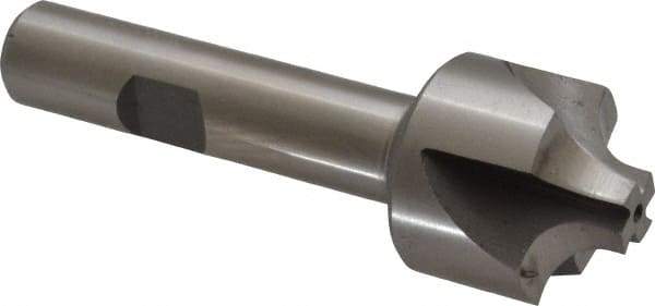 Interstate - 1/4" Radius, 1" Mill Diam, 4 Flute Cobalt Corner Rounding End Mill - Single End, Uncoated, 3-1/8" OAL, 1/2" Shank Diam - Benchmark Tooling