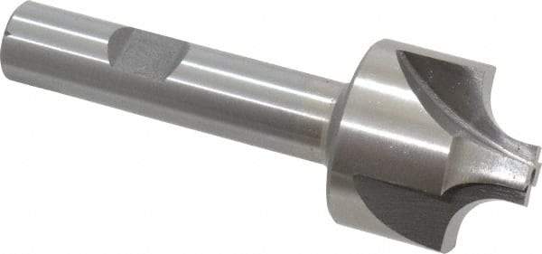 Interstate - 9/32" Radius, 1-1/8" Mill Diam, 4 Flute Cobalt Corner Rounding End Mill - Single End, Uncoated, 3-1/4" OAL, 1/2" Shank Diam - Benchmark Tooling