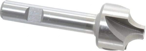 Interstate - 11/32" Radius, 1-1/8" Mill Diam, 4 Flute Cobalt Corner Rounding End Mill - Single End, Uncoated, 3-1/2" OAL, 1/2" Shank Diam - Benchmark Tooling