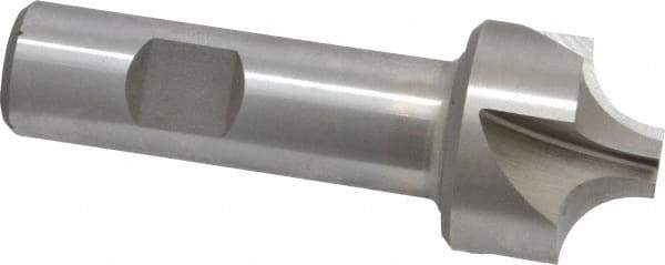 Interstate - 13/32" Radius, 1-1/4" Mill Diam, 4 Flute Cobalt Corner Rounding End Mill - Single End, Uncoated, 3-1/2" OAL, 3/4" Shank Diam - Benchmark Tooling