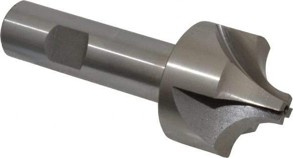 Interstate - 17/32" Radius, 1-1/2" Mill Diam, 4 Flute Cobalt Corner Rounding End Mill - Single End, Uncoated, 3-7/8" OAL, 3/4" Shank Diam - Benchmark Tooling