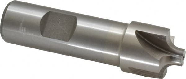 Interstate - 13/64" Radius, 7/8" Mill Diam, 4 Flute Cobalt Corner Rounding End Mill - Single End, Uncoated, 3-1/8" OAL, 3/4" Shank Diam - Benchmark Tooling