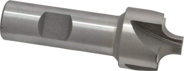 Interstate - 9/32" Radius, 1-1/8" Mill Diam, 4 Flute Cobalt Corner Rounding End Mill - Single End, Uncoated, 3-1/4" OAL, 3/4" Shank Diam - Benchmark Tooling