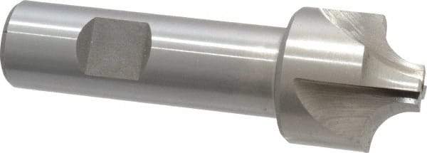 Interstate - 11/32" Radius, 1-1/8" Mill Diam, 4 Flute Cobalt Corner Rounding End Mill - Single End, Uncoated, 3-1/2" OAL, 3/4" Shank Diam - Benchmark Tooling