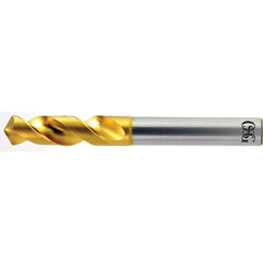 Screw Machine Length Drill Bit: 0.7165″ Dia, 120 °, High Speed Steel Coated, Right Hand Cut, Spiral Flute, Straight-Cylindrical Shank, Series 1100