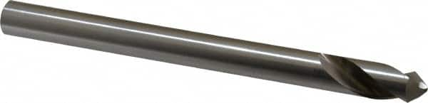 Interstate - 1/2" Body Diam, 90°, 6" OAL, High Speed Steel Spotting Drill - Benchmark Tooling