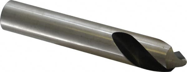 Interstate - 1" Body Diam, 90°, 6" OAL, High Speed Steel Spotting Drill - Benchmark Tooling