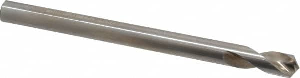 Interstate - 3/8" Body Diam, 120°, 5" OAL, High Speed Steel Spotting Drill - Benchmark Tooling