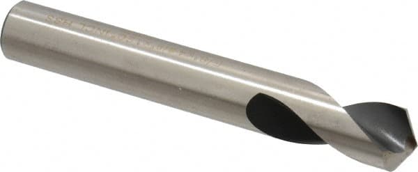 Interstate - 5/8" Body Diam, 120°, 4-3/8" OAL, High Speed Steel Spotting Drill - Benchmark Tooling