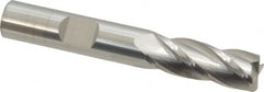 SGS - 3/8", 4 Flute, Single End, Solid Carbide, 0.03" Corner Radius End Mill - 2-1/2" OAL, 30° Helix, Right Hand Flute, 1" LOC, Right Hand Cut - Benchmark Tooling