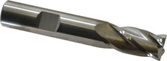 SGS - 1/2", 4 Flute, Single End, Solid Carbide, 0.03" Corner Radius End Mill - 3" OAL, 30° Helix, Right Hand Flute, 1" LOC, Right Hand Cut - Benchmark Tooling