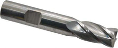 SGS - 1/2", 4 Flute, Single End, Solid Carbide, 0.045" Corner Radius End Mill - 3" OAL, 30° Helix, Right Hand Flute, 1" LOC, Right Hand Cut - Benchmark Tooling