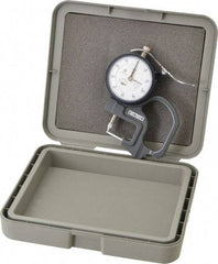 Mitutoyo - 0 to 1/2 Inch Measurement, 0.001 Inch Graduation, 1.1811 Inch Throat Depth, Dial Thickness Gage - 0.001 Inch Accuracy, 1.4 N Force, 2 Inch Dial Diameter - Benchmark Tooling