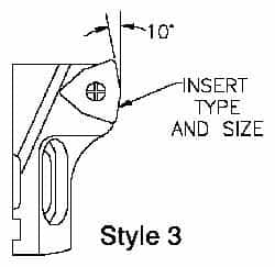 Parlec - Series Twin Bore Roughing, Right Hand Cut, Boring Cartridge - WCMX 04 Insert, 10° Lead Angle - Benchmark Tooling