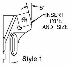 Parlec - Series Twin Bore Roughing, Right Hand Cut, Boring Cartridge - SCMT 09 Insert, 6° Lead Angle - Benchmark Tooling