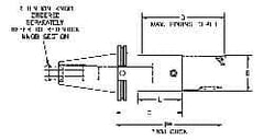 Parlec - PC2 Inside Modular Connection, Boring Head Taper Shank - Modular Connection Mount, 4.11 Inch Projection, 0.94 Inch Nose Diameter - Exact Industrial Supply