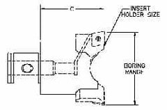 Parlec - 23.11mm Body Diam, Manual Twin Cutter Boring Head - 24.13mm to 37.59mm Bore Diam - Exact Industrial Supply