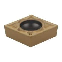 Parlec - CCMT061615 Grade TT Carbide Boring Insert - TiN/TiC/TiN Finish, 80° Diamond, 7° Relief Angle, 1/4" Inscr Circle, 3/32" Thick, 1/64" Corner Radius - Benchmark Tooling