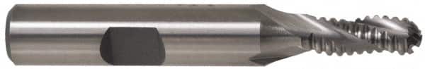 Interstate - 1" Diam, Coarse Pitch, 2" LOC, 5 Flute Cobalt Roughing Ball End Mill - Uncoated, 4-1/2" OAL, 3/4" Shank Diam, Single End - Benchmark Tooling