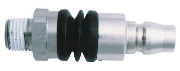 Value Collection - 3/8 x 3/8 Male x Female BSPT Pneumatic Hose Swivel Fitting - Steel, Nickel Plated - Benchmark Tooling