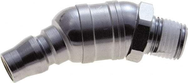 Value Collection - 1/4 Male NPT Pneumatic Hose Swivel Fitting - Steel, Nickel Plated, Japanese Interchange - Benchmark Tooling