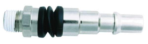 Value Collection - 1/4 x 1/4 Male BSPT Pneumatic Hose Swivel Fitting - Steel, Nickel Plated - Benchmark Tooling