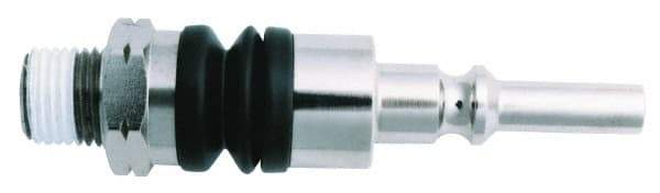 Value Collection - 1/4 Male NPT Pneumatic Hose Swivel Fitting - Steel, Nickel Plated, Lincoln Interchange - Benchmark Tooling