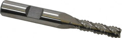 Interstate - 1/4" Diam, 7/8" LOC, 4 Flute Cobalt Roughing & Finishing Square End Mill - Uncoated, 2-11/16" OAL, 3/8" Shank Diam, Weldon Shank, 30° Helix, Non-Centercutting - Benchmark Tooling