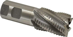 Interstate - 1-1/2" Diam, 2" LOC, 6 Flute Cobalt Roughing & Finishing Square End Mill - Uncoated, 4-1/2" OAL, 1-1/4" Shank Diam, Weldon Shank, 30° Helix, Non-Centercutting - Benchmark Tooling