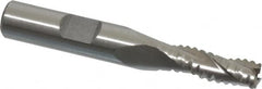 Interstate - 9/32" Diam, 3/4" LOC, 3 Flute Cobalt Roughing & Finishing Square End Mill - Uncoated, 2-1/2" OAL, 3/8" Shank Diam, Weldon Shank, 30° Helix, Non-Centercutting - Benchmark Tooling