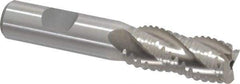 Interstate - 11/16" Diam, 1-5/8" LOC, 4 Flute Cobalt Roughing & Finishing Square End Mill - Uncoated, 3-3/4" OAL, 5/8" Shank Diam, Weldon Shank, 30° Helix, Non-Centercutting - Benchmark Tooling