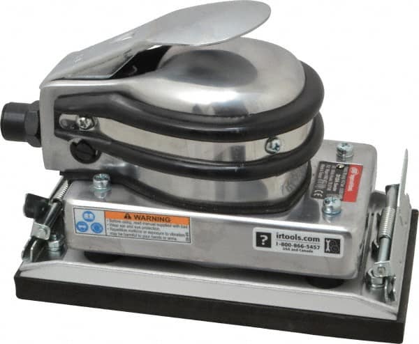 Ingersoll-Rand - 8,000 OPM, 12 CFM Air Consumption, Palm Air Orbital Sander - Rectangular Pad, 1/4 NPT Inlet - Benchmark Tooling