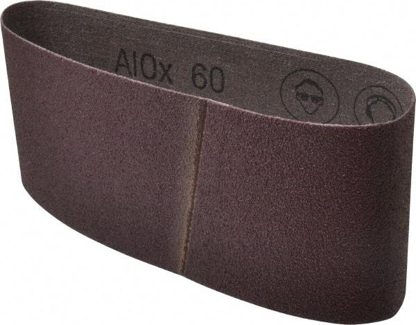 3M - 3-1/2" Wide x 15-1/2" OAL, 60 Grit, Aluminum Oxide Abrasive Belt - Aluminum Oxide, Medium, Coated, X Weighted Cloth Backing, Series 241D - Benchmark Tooling